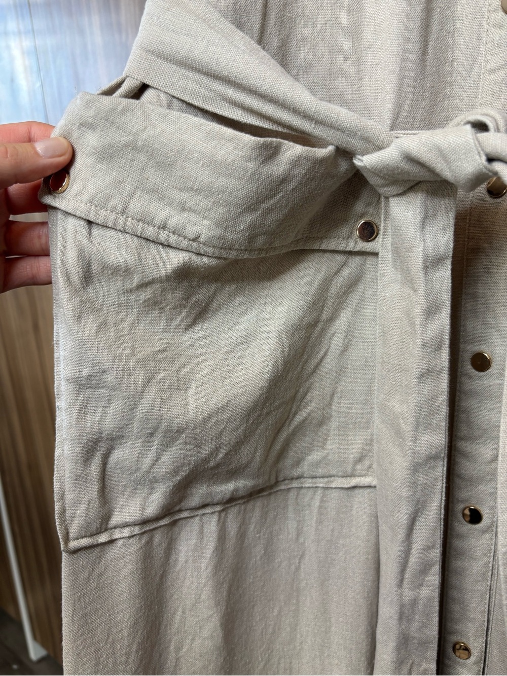 Zara Linen Blend Shirt Dress - Picture 6 of 8